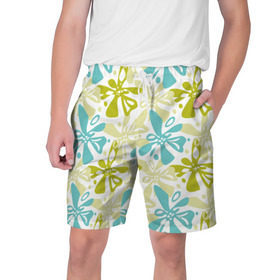 Мужские шорты 3D с принтом Гавайская ,  полиэстер 100% | прямой крой, два кармана без застежек по бокам. Мягкая трикотажная резинка на поясе, внутри которой широкие завязки. Длина чуть выше колен | гавайи | растительный орнамент | рубашка