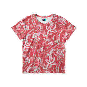 Детская футболка 3D с принтом Гавайская 1 , 100% гипоаллергенный полиэфир | прямой крой, круглый вырез горловины, длина до линии бедер, чуть спущенное плечо, ткань немного тянется | гавайи | растительный орнамент | рубашка