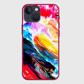 Чехол для iPhone 13 mini с принтом Абстракция красок ,  |  | color | paint | red | абстракция красок | брызги | краска | красный