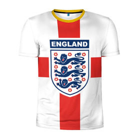 Мужская футболка 3D спортивная с принтом Сборная Англии , 100% полиэстер с улучшенными характеристиками | приталенный силуэт, круглая горловина, широкие плечи, сужается к линии бедра | england | англия | европы | мира | футбол | чемпионат