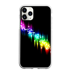 Чехол для iPhone 11 Pro Max матовый с принтом Блики , Силикон |  | волна | цветной | яркий