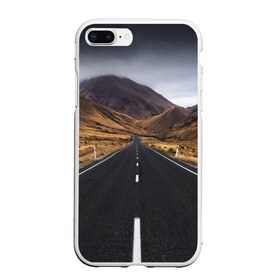 Чехол для iPhone 7Plus/8 Plus матовый с принтом Пейзаж горная трасса , Силикон | Область печати: задняя сторона чехла, без боковых панелей | горы | дорога | пейзаж | природа | трасса | фото