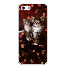 Чехол для iPhone 5/5S матовый с принтом Котята , Силикон | Область печати: задняя сторона чехла, без боковых панелей | киска | кот | котёнок | кошка | прикольные картинки