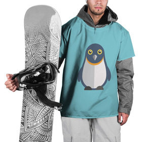 Накидка на куртку 3D с принтом Пингвин , 100% полиэстер |  | зима | море | пингвин | птицы