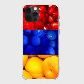 Чехол для iPhone 12 Pro Max с принтом Флаг Армении , Силикон |  | Тематика изображения на принте: армения | гранат | персик | слива | страны | флаг армении | фрукты