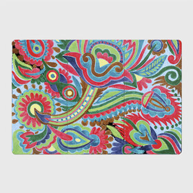 Магнитный плакат 3Х2 с принтом Хохлома красками , Полимерный материал с магнитным слоем | 6 деталей размером 9*9 см | народный | орнамент | роспись | традиционный