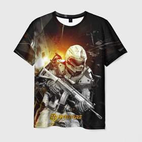 Мужская футболка 3D с принтом WFFuture Exo Future Soldier , 100% полиэфир | прямой крой, круглый вырез горловины, длина до линии бедер | Тематика изображения на принте: 