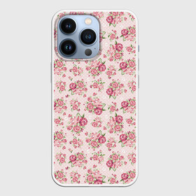 Чехол для iPhone 13 Pro с принтом Fashion sweet flower ,  |  | Тематика изображения на принте: паттерны | розовый | розы | узор