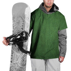 Накидка на куртку 3D с принтом Snake , 100% полиэстер |  | зеленый | змея | кожа | текстура