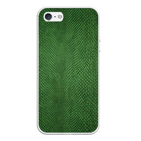 Чехол для iPhone 5/5S матовый с принтом Snake , Силикон | Область печати: задняя сторона чехла, без боковых панелей | зеленый | змея | кожа | текстура