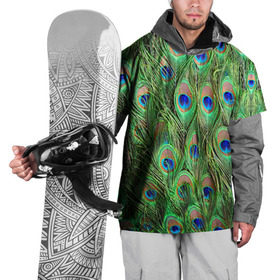 Накидка на куртку 3D с принтом Life is beautiful , 100% полиэстер |  | Тематика изображения на принте: павлин | паттерн | перья | текстура