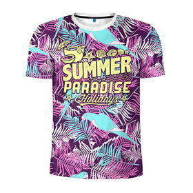 Мужская футболка 3D спортивная с принтом Summer paradise 2 , 100% полиэстер с улучшенными характеристиками | приталенный силуэт, круглая горловина, широкие плечи, сужается к линии бедра | beach | flower | party | summer | swag | trend | вечеринка | лето | популярное | сваг | свег | тренд | хит | цветочки | цветы