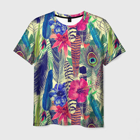 Мужская футболка 3D с принтом Summer time , 100% полиэфир | прямой крой, круглый вырез горловины, длина до линии бедер | 