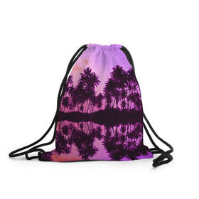 Рюкзак-мешок 3D с принтом Hawaii dream , 100% полиэстер | плотность ткани — 200 г/м2, размер — 35 х 45 см; лямки — толстые шнурки, застежка на шнуровке, без карманов и подкладки | гавайи | закат | пляж