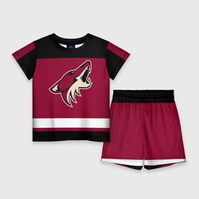 Детский костюм с шортами 3D с принтом Arizona Coyotes ,  |  | arizona coyotes | hockey | nhl | нхл | хоккей