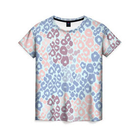 Женская футболка 3D с принтом Panton Leo , 100% полиэфир ( синтетическое хлопкоподобное полотно) | прямой крой, круглый вырез горловины, длина до линии бедер | леопард | пятна | цветные