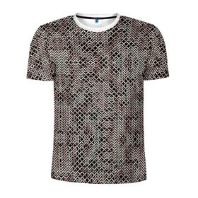 Мужская футболка 3D спортивная с принтом Кольчуга , 100% полиэстер с улучшенными характеристиками | приталенный силуэт, круглая горловина, широкие плечи, сужается к линии бедра | броня | железо | металл | текстура
