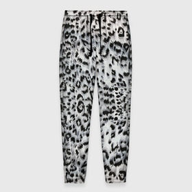 Мужские брюки 3D с принтом White Jaguar , 100% полиэстер | манжеты по низу, эластичный пояс регулируется шнурком, по бокам два кармана без застежек, внутренняя часть кармана из мелкой сетки | барс | леопард | ягуар