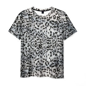 Мужская футболка 3D с принтом White Jaguar , 100% полиэфир | прямой крой, круглый вырез горловины, длина до линии бедер | барс | леопард | ягуар