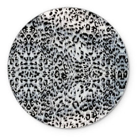 Коврик круглый с принтом White Jaguar , резина и полиэстер | круглая форма, изображение наносится на всю лицевую часть | барс | леопард | ягуар