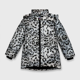 Зимняя куртка для девочек 3D с принтом White Jaguar , ткань верха — 100% полиэстер; подклад — 100% полиэстер, утеплитель — 100% полиэстер. | длина ниже бедра, удлиненная спинка, воротник стойка и отстегивающийся капюшон. Есть боковые карманы с листочкой на кнопках, утяжки по низу изделия и внутренний карман на молнии. 

Предусмотрены светоотражающий принт на спинке, радужный светоотражающий элемент на пуллере молнии и на резинке для утяжки. | барс | леопард | ягуар