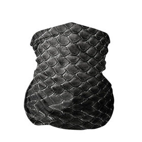Бандана-труба 3D с принтом Черная кожа , 100% полиэстер, ткань с особыми свойствами — Activecool | плотность 150‒180 г/м2; хорошо тянется, но сохраняет форму | змея | текстура