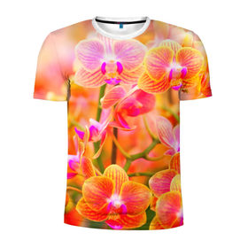 Мужская футболка 3D спортивная с принтом Орхирея , 100% полиэстер с улучшенными характеристиками | приталенный силуэт, круглая горловина, широкие плечи, сужается к линии бедра | Тематика изображения на принте: красивая | орхидея | природа | цветы | яркая