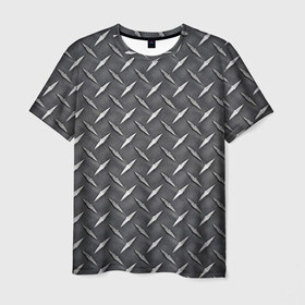 Мужская футболка 3D с принтом Лист металла , 100% полиэфир | прямой крой, круглый вырез горловины, длина до линии бедер | Тематика изображения на принте: железо | металл