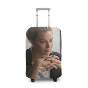 Чехол для чемодана 3D с принтом Робби , 86% полиэфир, 14% спандекс | двустороннее нанесение принта, прорези для ручек и колес | марго робби