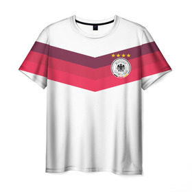 Мужская футболка 3D с принтом Сборная Германии по футболу , 100% полиэфир | прямой крой, круглый вырез горловины, длина до линии бедер | germany