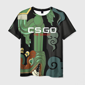 Мужская футболка 3D с принтом cs:go - Fire Serpent (Огненный змей) , 100% полиэфир | прямой крой, круглый вырез горловины, длина до линии бедер | cs | csgo | fire | go | serpent огненный | змей | кс