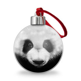 Ёлочный шар с принтом Морда панды , Пластик | Диаметр: 77 мм | 