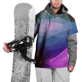 Накидка на куртку 3D с принтом Многогранник , 100% полиэстер |  | полигоны | треугольники | цветные