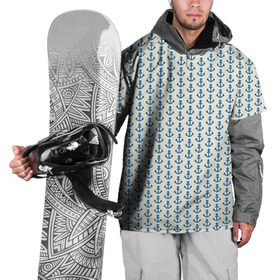 Накидка на куртку 3D с принтом Якоря , 100% полиэстер |  | вмф | вода | военно морской флот | волны | жизнь | корабли | море | океан | трайблы | узоры | якорь