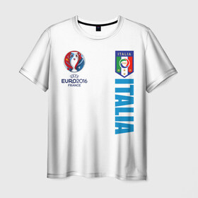 Мужская футболка 3D с принтом Евро 2016 , 100% полиэфир | прямой крой, круглый вырез горловины, длина до линии бедер | евро