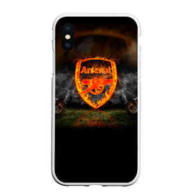 Чехол для iPhone XS Max матовый с принтом Arsenal FC Gunners , Силикон | Область печати: задняя сторона чехла, без боковых панелей | футбол