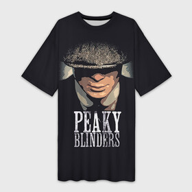 Платье-футболка 3D с принтом Peaky Blinders 5 ,  |  | peaky blinders | козырьки | козырьки сериал | острые козырьки | томас шелби