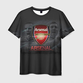 Мужская футболка 3D с принтом Arsenal. Fly Emirates , 100% полиэфир | прямой крой, круглый вырез горловины, длина до линии бедер | арсенал