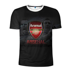 Мужская футболка 3D спортивная с принтом Arsenal. Fly Emirates , 100% полиэстер с улучшенными характеристиками | приталенный силуэт, круглая горловина, широкие плечи, сужается к линии бедра | арсенал