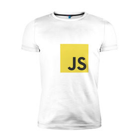 Мужская футболка премиум с принтом JS return true, (black) , 92% хлопок, 8% лайкра | приталенный силуэт, круглый вырез ворота, длина до линии бедра, короткий рукав | javascript | js | программист