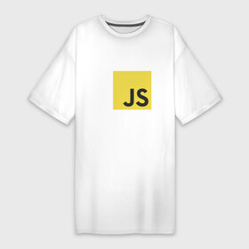 Платье-футболка хлопок с принтом JS return true (black) ,  |  | javascript | js | программист