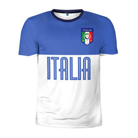 Мужская футболка 3D спортивная с принтом Сборная Италии по футболу , 100% полиэстер с улучшенными характеристиками | приталенный силуэт, круглая горловина, широкие плечи, сужается к линии бедра | европы | италия