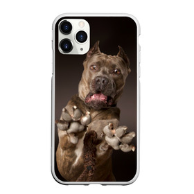 Чехол для iPhone 11 Pro матовый с принтом Кане корсо , Силикон |  | animal | breed | brown | dog | fear | jump | legs | throw | бросок | дог | животное | испуг | коричневый | лапы | порода | прыжок | собака