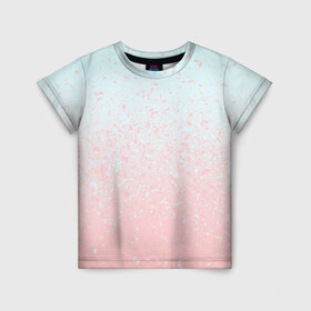 Детская футболка 3D с принтом Pink Blue Gradient , 100% гипоаллергенный полиэфир | прямой крой, круглый вырез горловины, длина до линии бедер, чуть спущенное плечо, ткань немного тянется | blu | gradient | pink | голубое | градиент | розовое