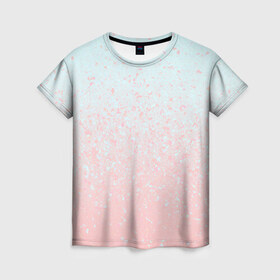 Женская футболка 3D с принтом Pink Blue Gradient , 100% полиэфир ( синтетическое хлопкоподобное полотно) | прямой крой, круглый вырез горловины, длина до линии бедер | Тематика изображения на принте: blu | gradient | pink | голубое | градиент | розовое