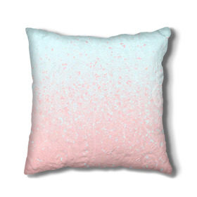 Подушка 3D с принтом Pink Blue Gradient , наволочка – 100% полиэстер, наполнитель – холлофайбер (легкий наполнитель, не вызывает аллергию). | состоит из подушки и наволочки. Наволочка на молнии, легко снимается для стирки | blu | gradient | pink | голубое | градиент | розовое