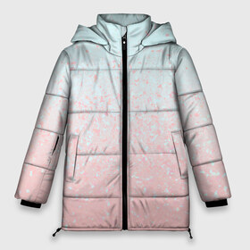Женская зимняя куртка 3D с принтом Pink Blue Gradient , верх — 100% полиэстер; подкладка — 100% полиэстер; утеплитель — 100% полиэстер | длина ниже бедра, силуэт Оверсайз. Есть воротник-стойка, отстегивающийся капюшон и ветрозащитная планка. 

Боковые карманы с листочкой на кнопках и внутренний карман на молнии | Тематика изображения на принте: blu | gradient | pink | голубое | градиент | розовое