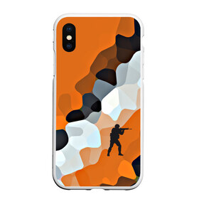 Чехол для iPhone XS Max матовый с принтом CS GO Asiimov camouflage , Силикон | Область печати: задняя сторона чехла, без боковых панелей | Тематика изображения на принте: counter strike | камуфляж