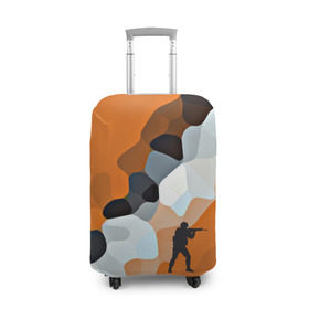 Чехол для чемодана 3D с принтом CS GO Asiimov camouflage , 86% полиэфир, 14% спандекс | двустороннее нанесение принта, прорези для ручек и колес | counter strike | камуфляж