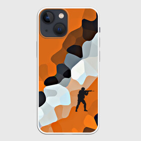Чехол для iPhone 13 mini с принтом CS GO Asiimov camouflage ,  |  | counter strike | камуфляж